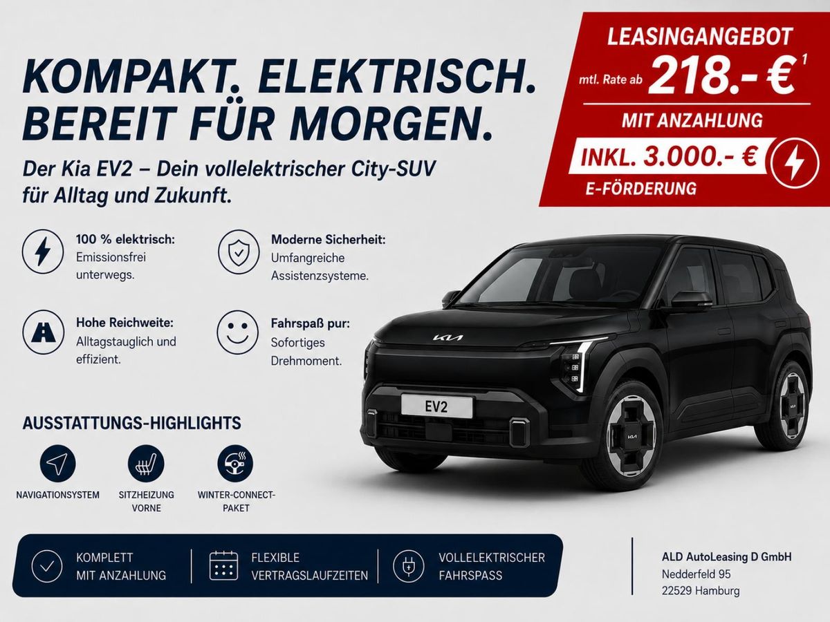 Kia EV2 42.2 4SITZE|EARTH|WIN❗️Exklusiv für Privatkunden ❗️E-PÄRMIE 3.000 € MÜNCHEN Leasing