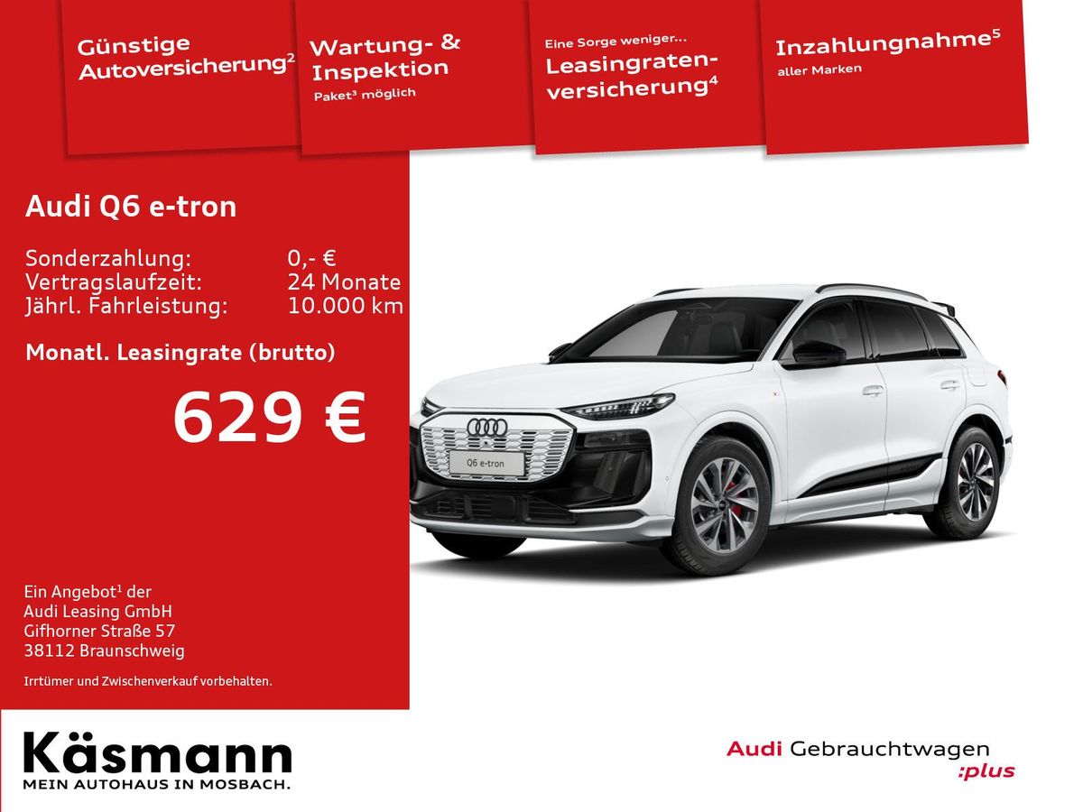 Audi Q6 e-tron quattro 2x S line AHK HUD LUFT 360° B&O Leasing