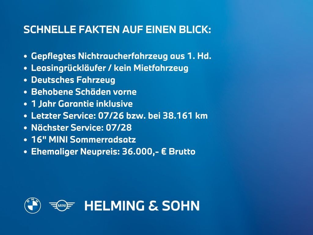 MINI Cooper SE Hatch DAB LED Navi Ambiente Shz. uvm. Leasing