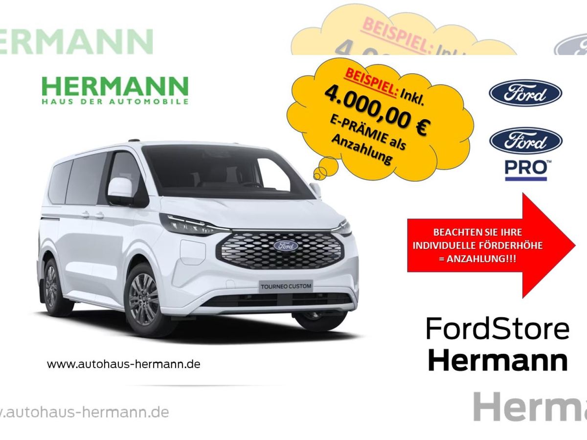 Ford Tourneo Custom Titanium 340L1*BEV*Klima V+H*LED Leasing