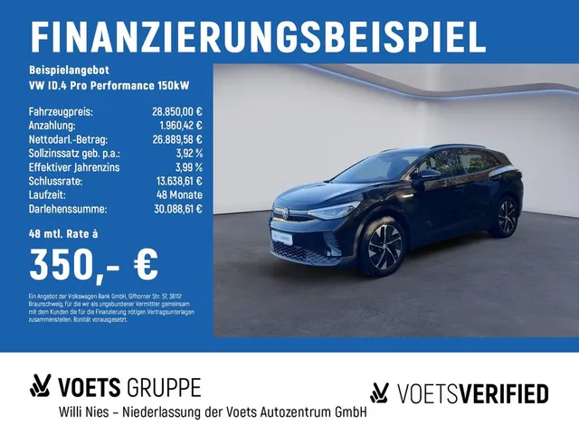 Volkswagen ID.4 Pro Performance 150kW SHZ+LED+App-Connect