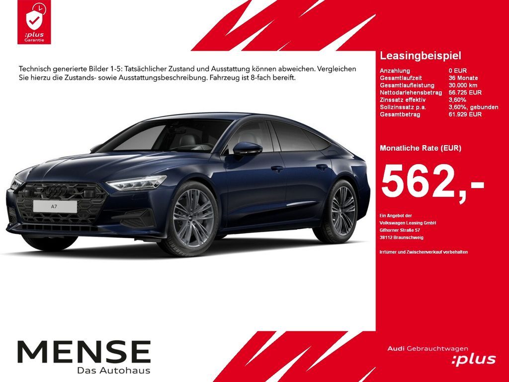 Audi A7 Sportback 50 TFSI e quattro S tronic AHK|HUD Leasing