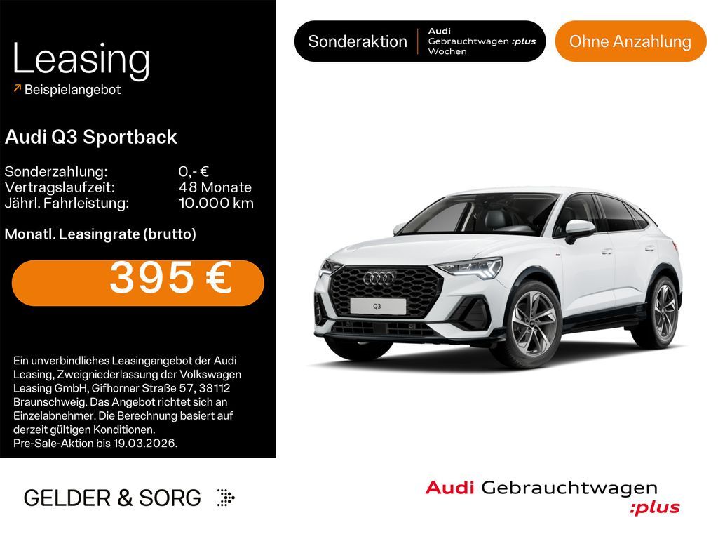 Audi Q3 Sportback 35 TFSI S line ACC*CarPlay*AHK*LED* Leasing