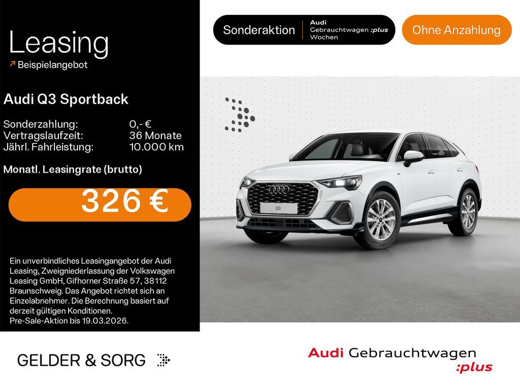 Audi Q3 Sportback 35 TDI S line RFK*LED*ACC*CarPlay Leasing