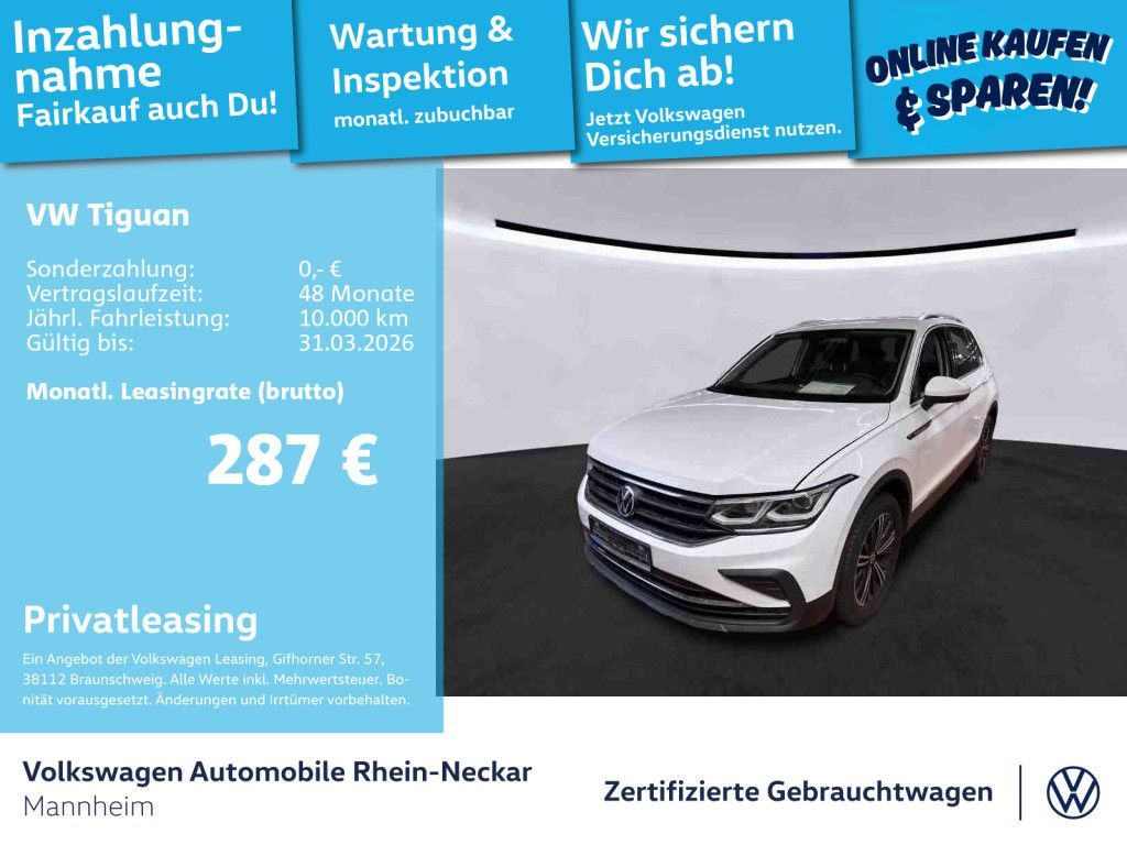 Volkswagen Tiguan 2.0 TDI Life DSG 4Motion Navi Kamera Matr Leasing