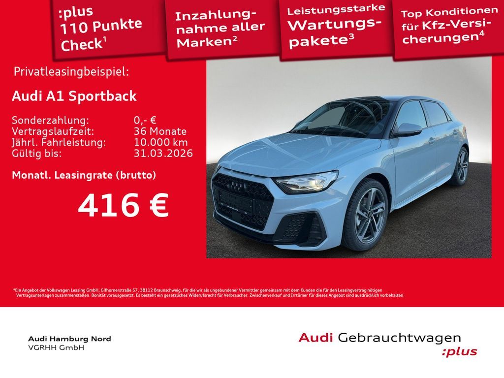 Audi A1 Sportback 30 TFSI S line S tronic LED Kamera Leasing