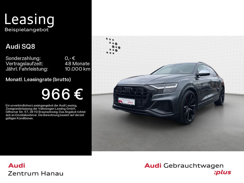 Audi SQ8 V8 TFSI *PANO*AHK*23 ZOLL*B&O*STANDHZG*LUFT* Leasing