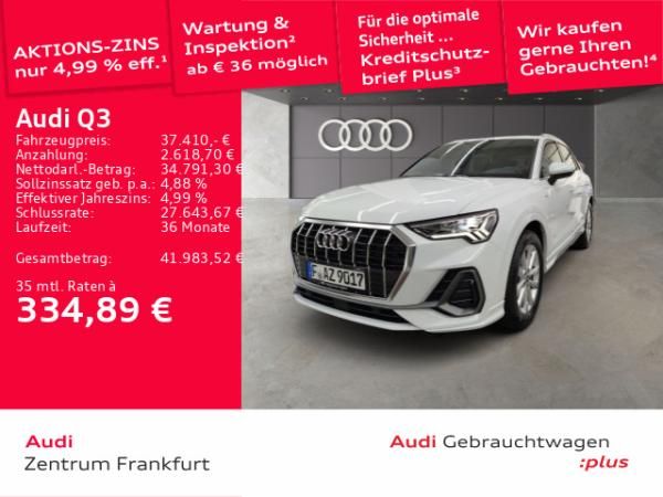 Audi Q3 35 TFSI S tronic S line LED AHK DAB Tempomat Leasing