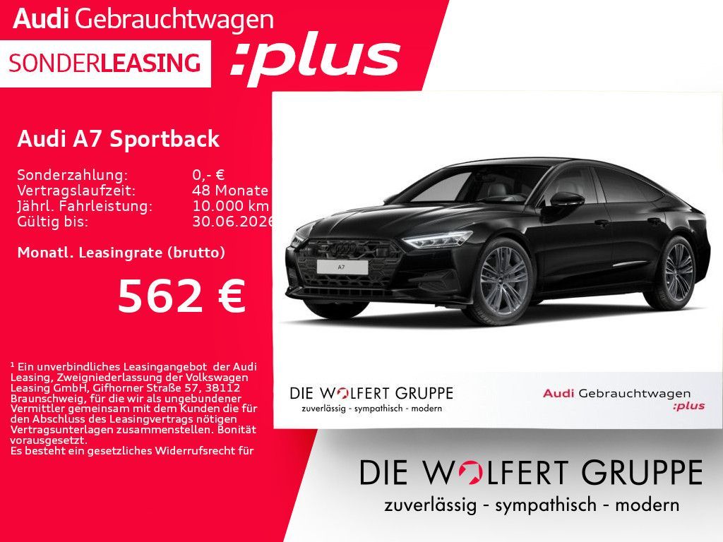 Audi A7 Sportback 50 TFSI e quattro S tronic 0,5%*AHK Leasing