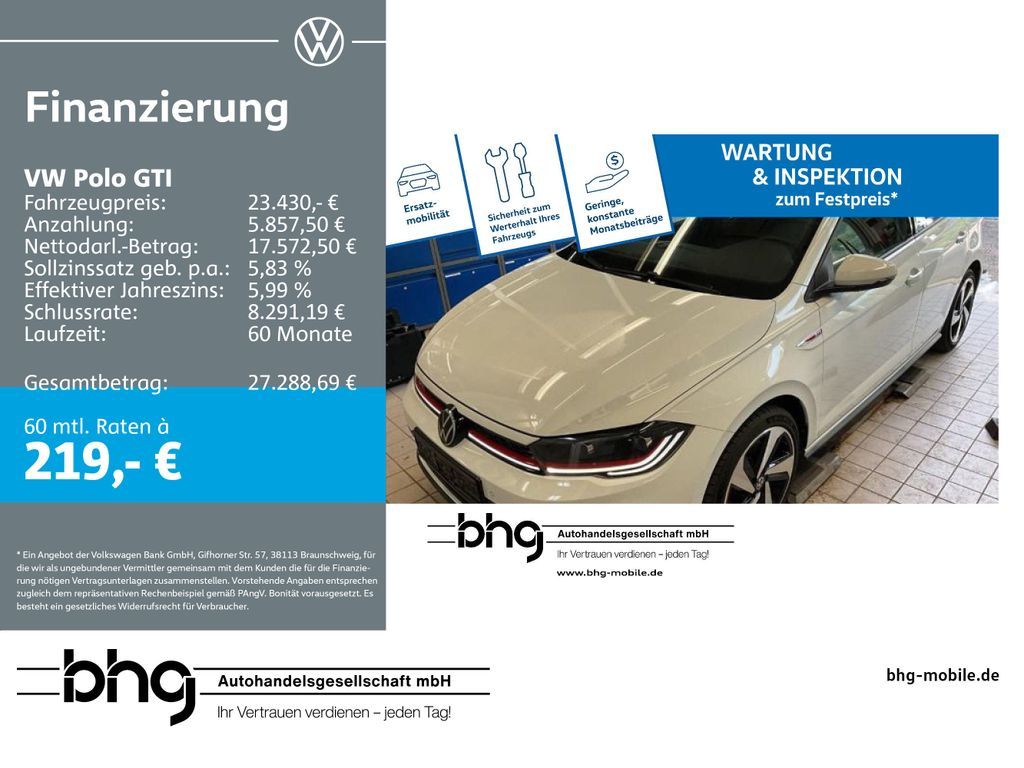 Volkswagen Polo GTI 2.0 TSI DSG Leasing