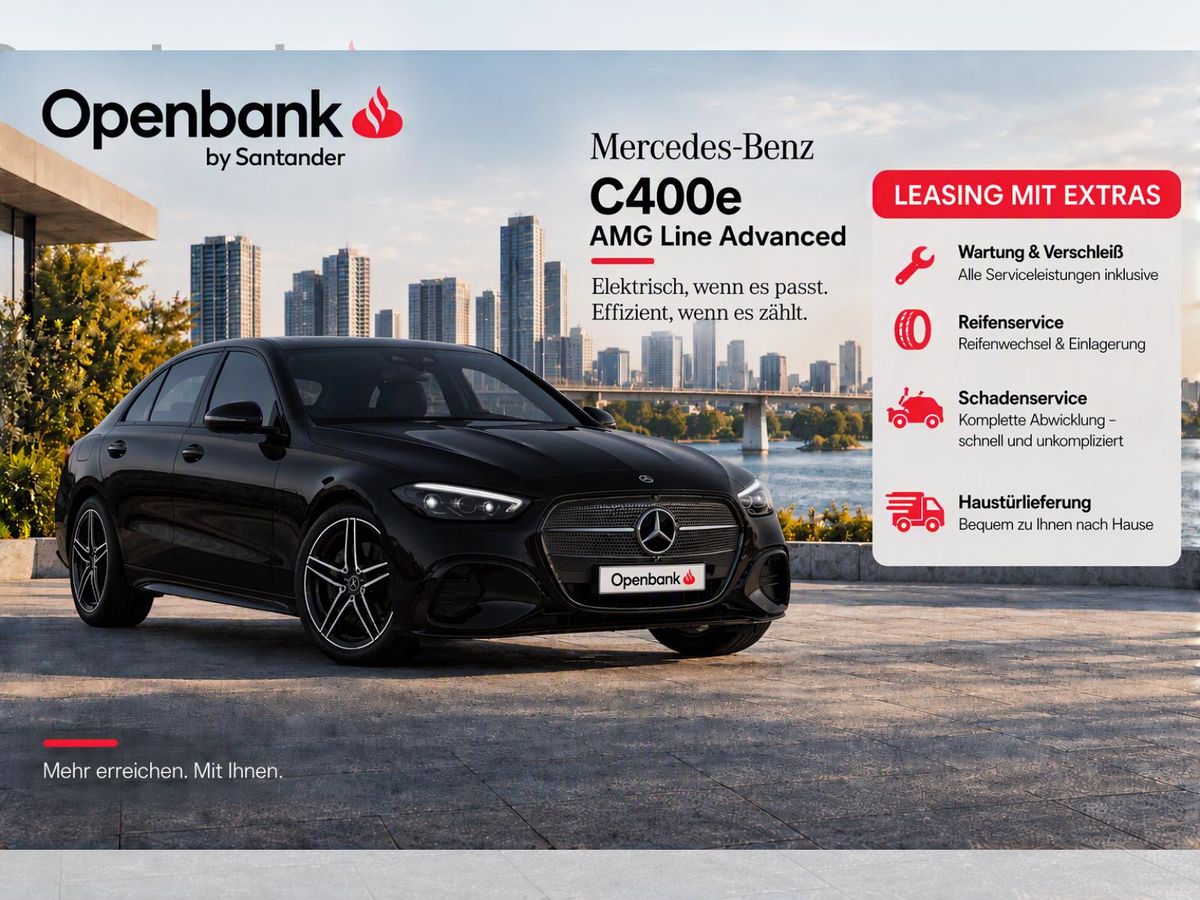 Mercedes-Benz C 400 AMG Line Advanced inkl. Wartung/Verschleiß + Reifenservice + Schadenmanagement Leasing