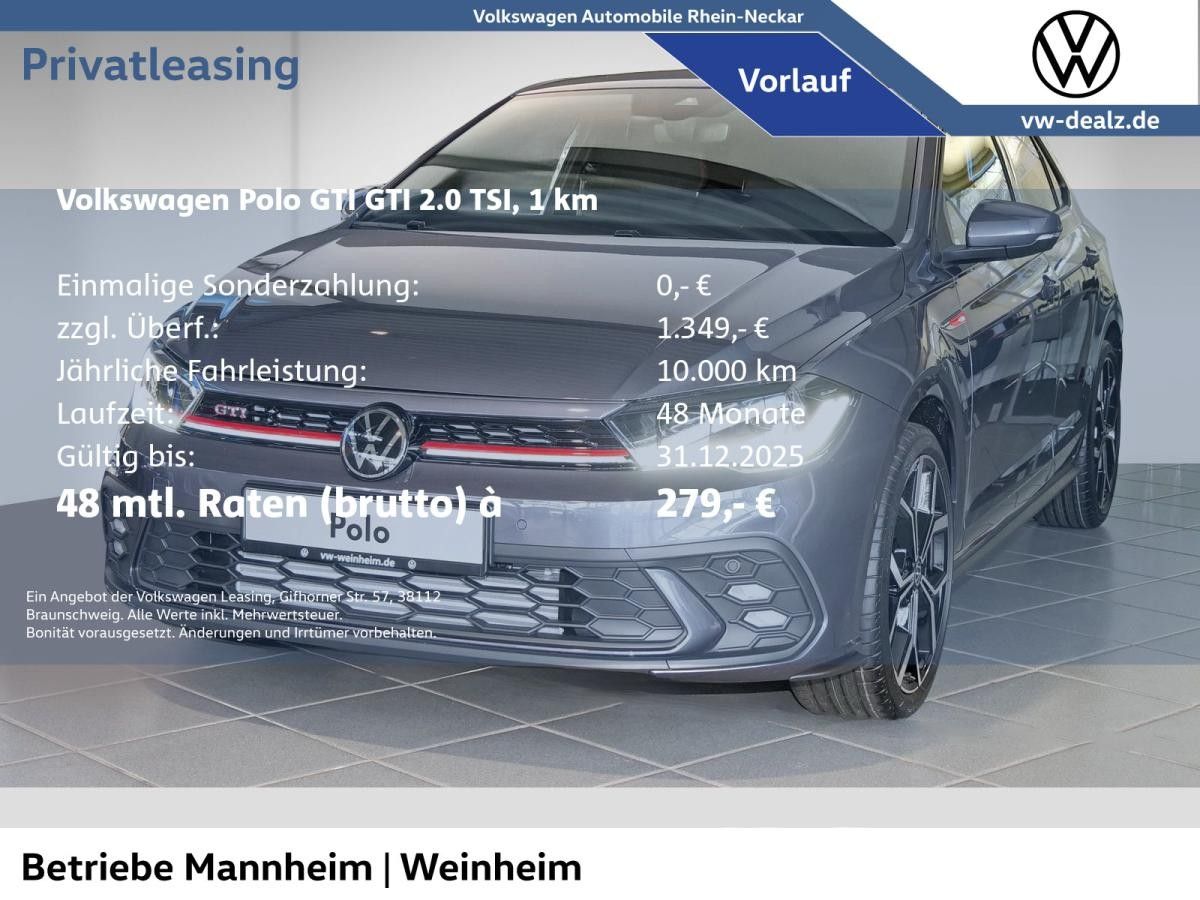 Volkswagen Polo GTI 2.0 TSI NAVI LED DAB incl. Winterräder Leasing