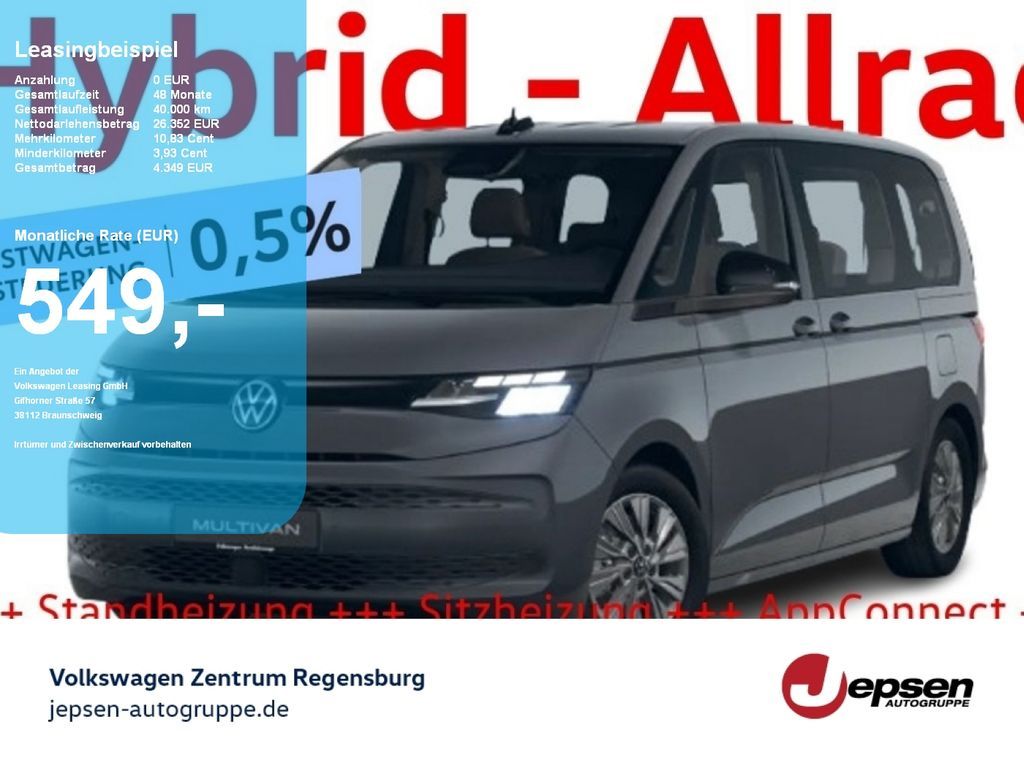 Volkswagen T7 Multivan Hybrid 4MOTION Allrad Stand-Heizung Leasing