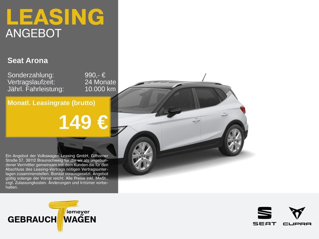 Seat Arona 1.0 TSI XP NAVI ACC GJR SITZHZ Leasing