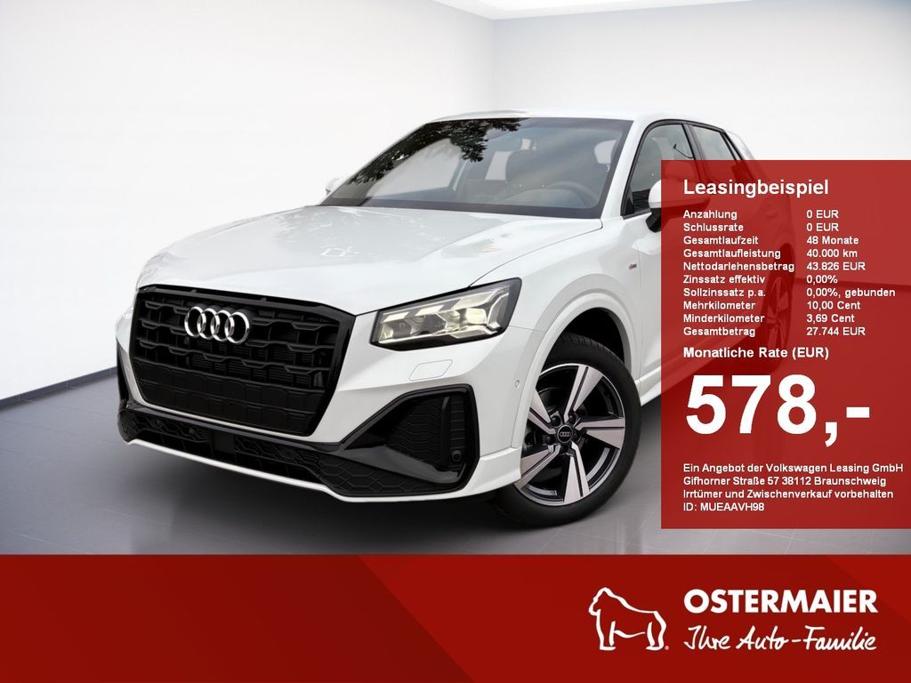 Audi Q2 S Line 2.0TDI 116PS 6-Gang FAHRSCHULEINBAU MA Leasing