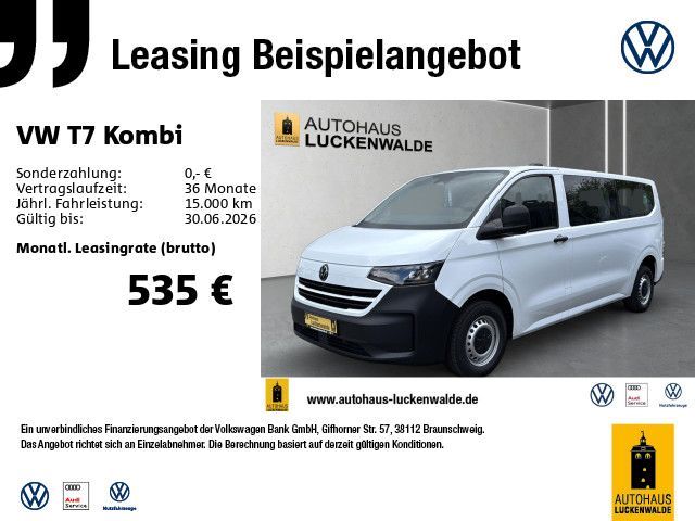 Volkswagen T7 Kombi 2.0 TDI LR Aut. *R-CAM*GRA*Digi.C*PDC* Leasing