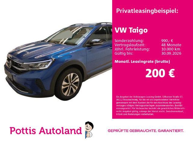 Volkswagen Taigo 1.0 TSI ENERGY NAVI KAMERA KLIMA PDC Leasing