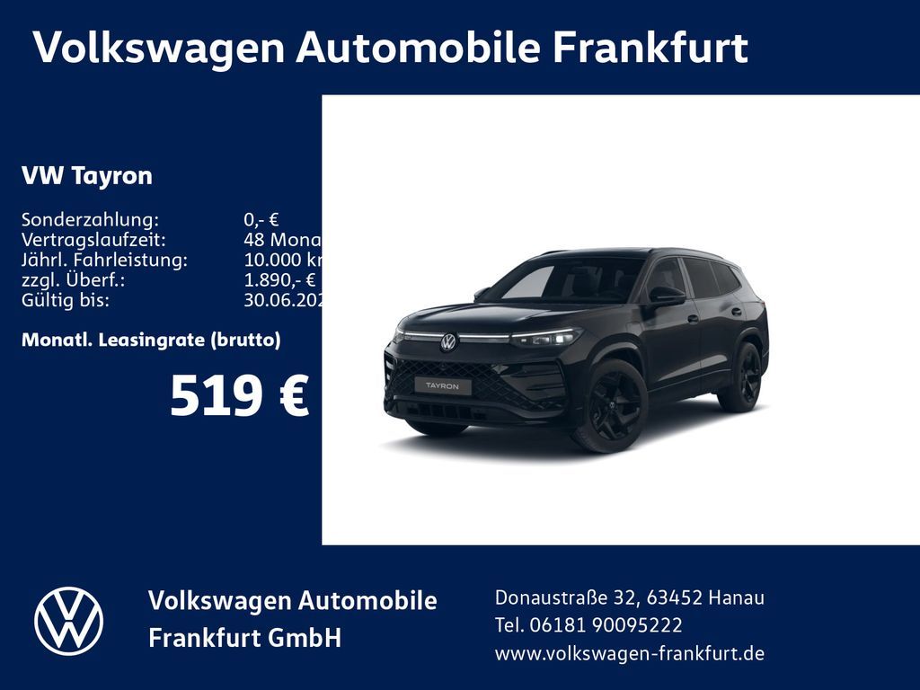 Volkswagen Tayron R-Line 1,5 l eHybrid OPF 130 kW ( 177 PS) Leasing