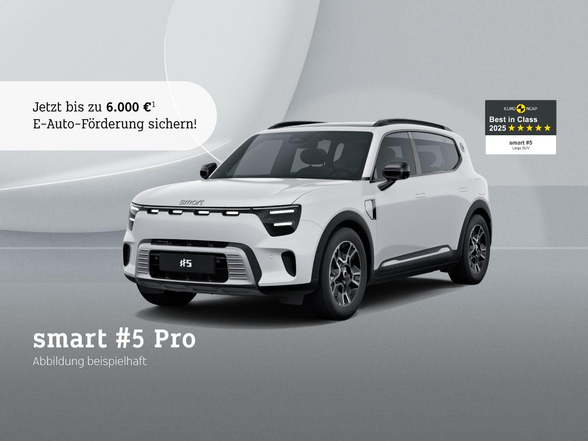 smart #5 Pro⚡inkl. 6.000€ E-Prämie Anzahlung¹❗️(LED/360°/19 Zoll/Pano/V2L/smart-Pilot) Leasing