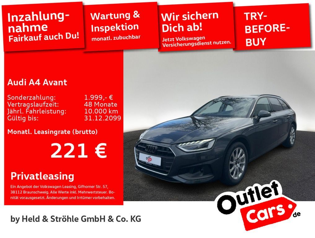Audi A4 Avant 40 TDI S tronic STANDHZG EL-HECKKL. NAV Leasing