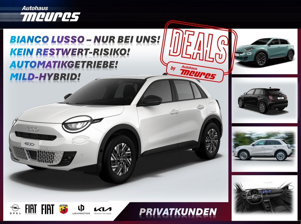 Fiat 600 Hybrid Bianco Lusso Sondermodell Leasing