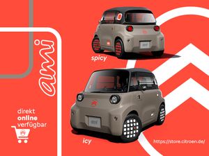 Citroën Ami inkl. Farbpaket  in icy grau oder spicy rot Leasing