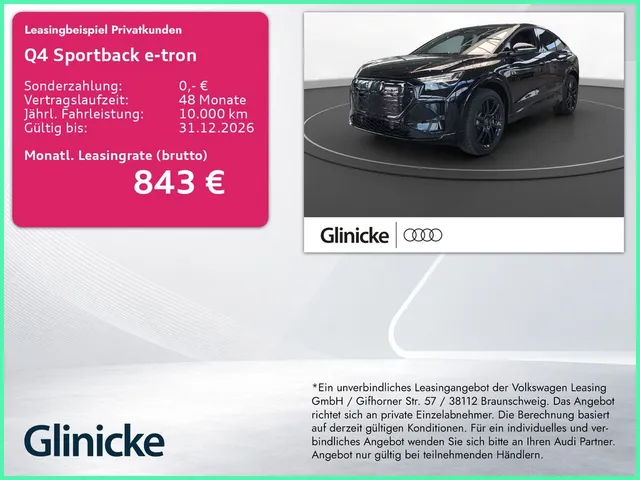 Audi Q4 Sportback e-tron qu. perf. AHK Pano LM 21" 36