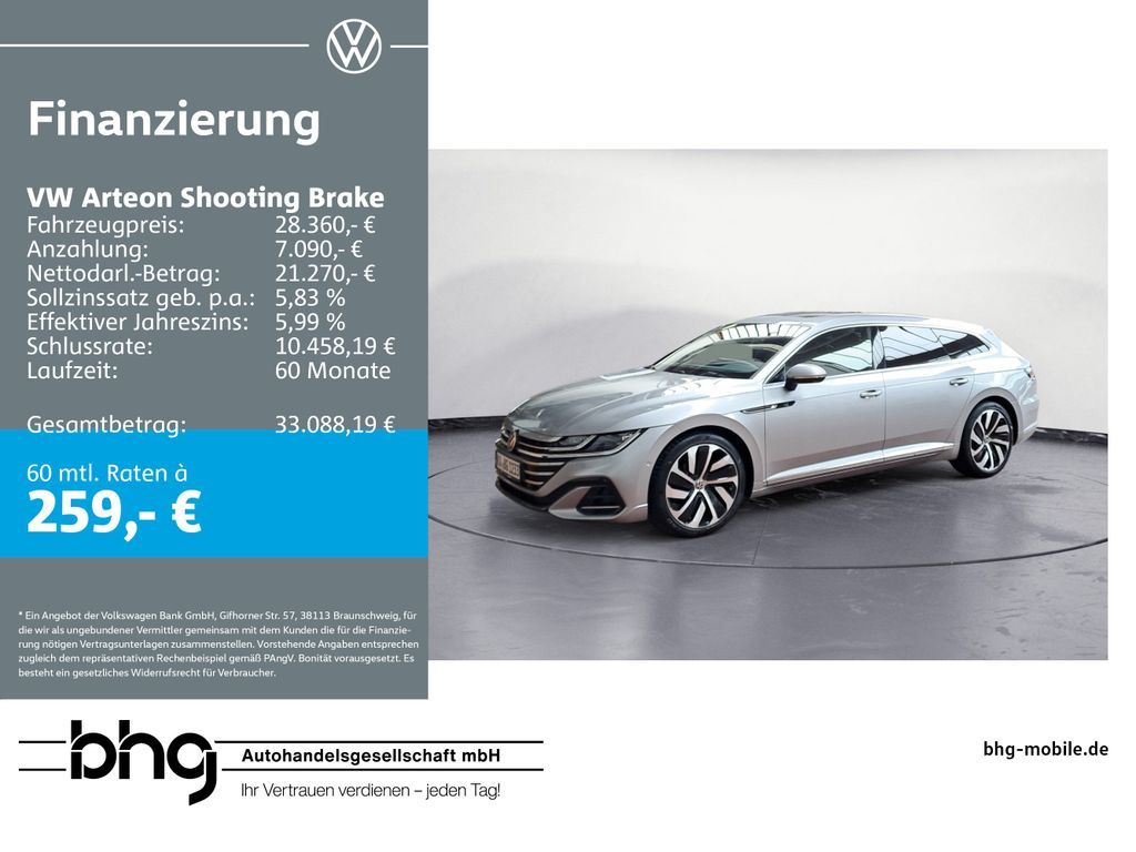 Volkswagen Arteon Shooting Brake R-Line 2.0 TDI 4M DSG *PAN Leasing