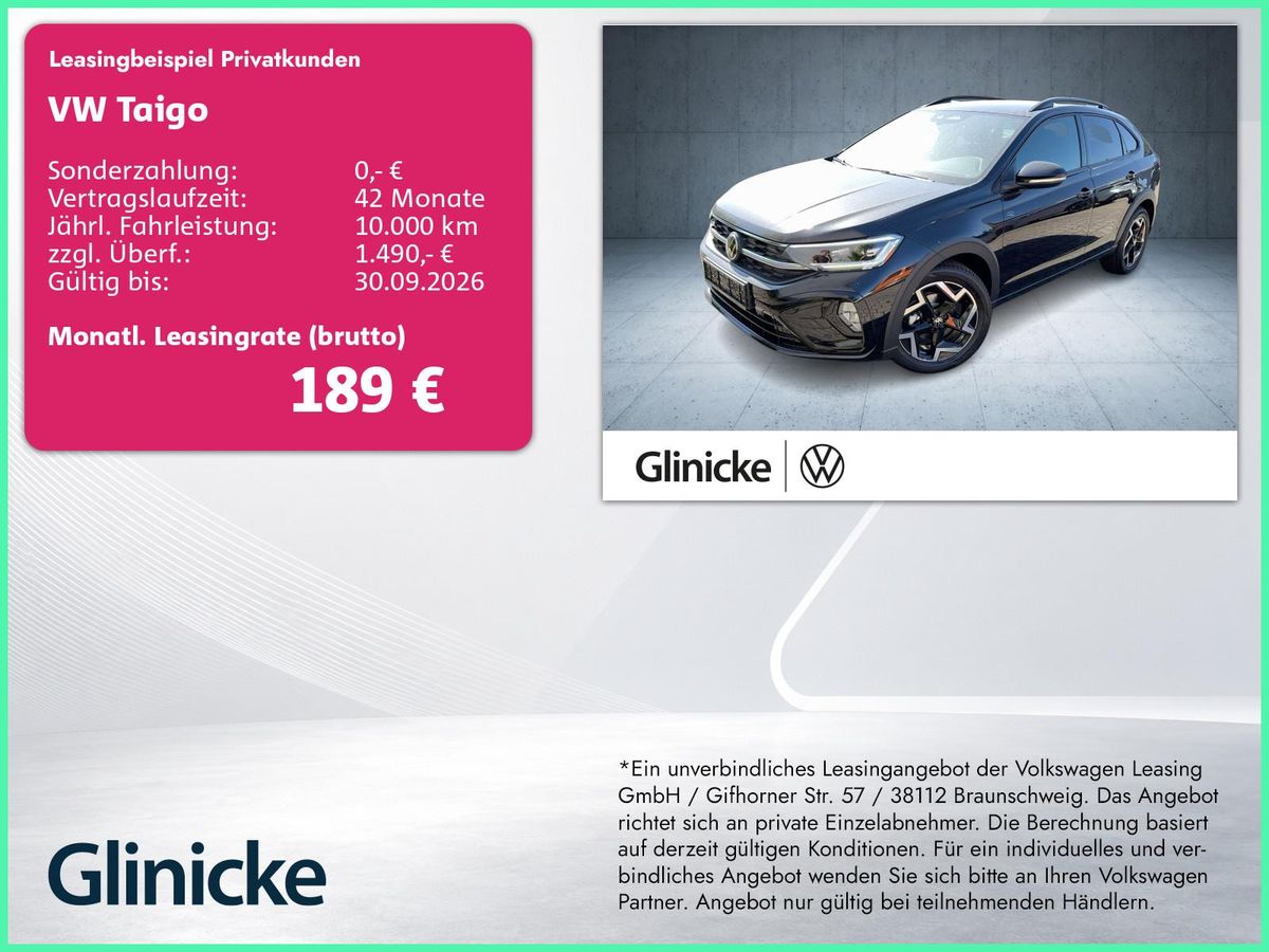 Volkswagen Taigo R-Line 1.0l TSI GJR/Kamera/Klimaauto/SHZ Leasing