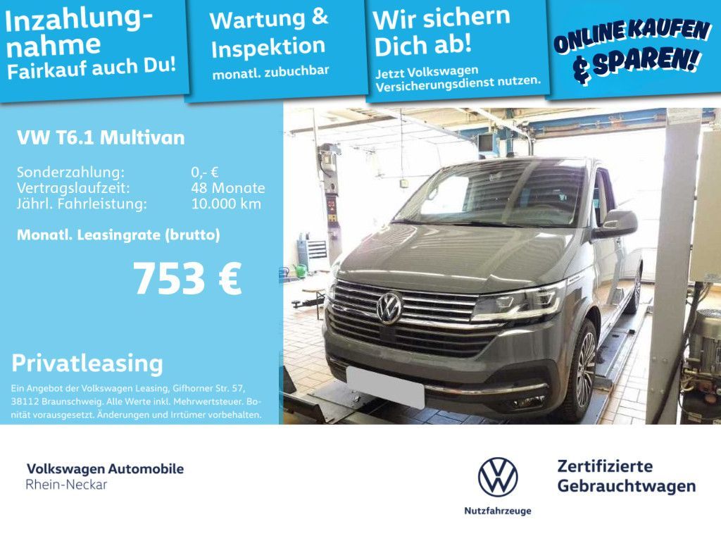 Volkswagen T6.1 Multivan Gen. Six LED Automatik Navi AHK UV Leasing