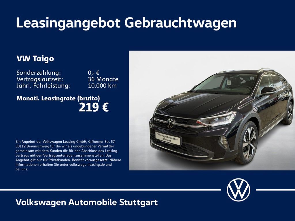 Volkswagen Taigo Style 1.0 TSI DSG Kamera LED Navi ACC SHZ Leasing