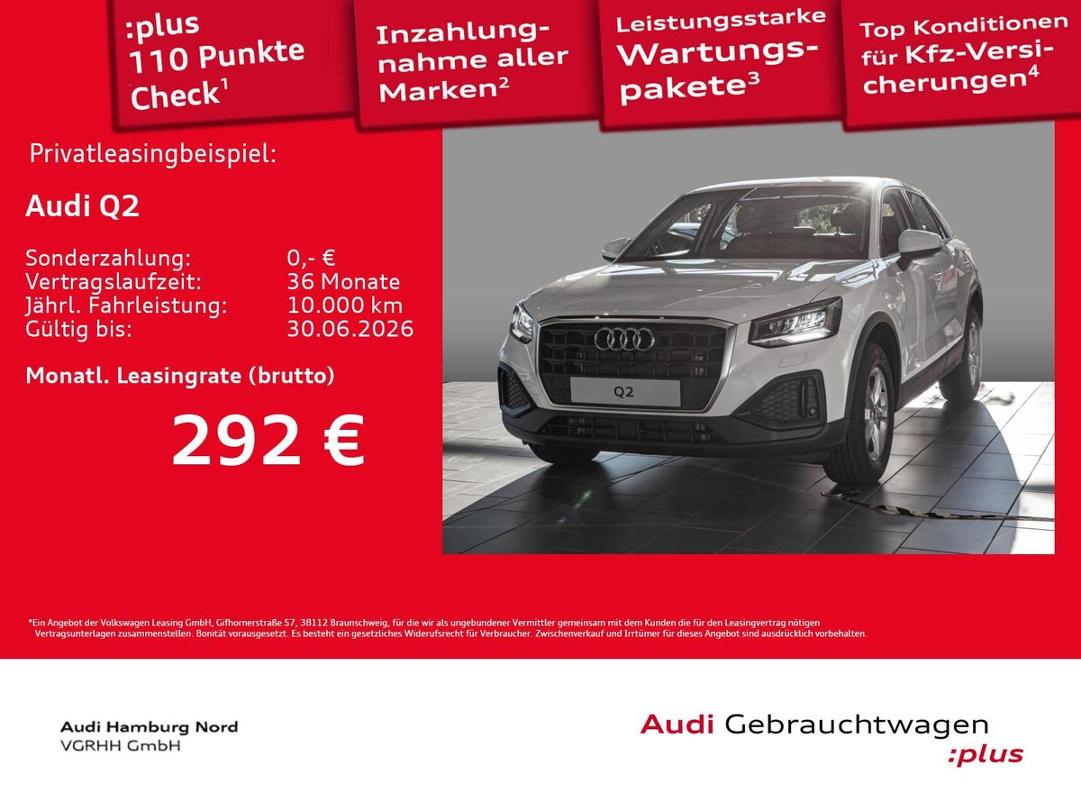 Audi Q2 35 TFSI S tronic Sitzhzg CarPlay Tempomat Leasing