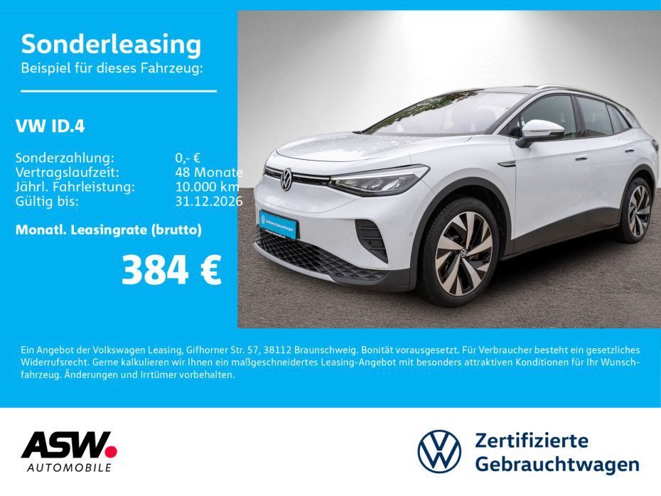 Volkswagen ID.4 Pro 4 MOTION LED Navi AHK WÄPU RFK ACC SHZ Leasing