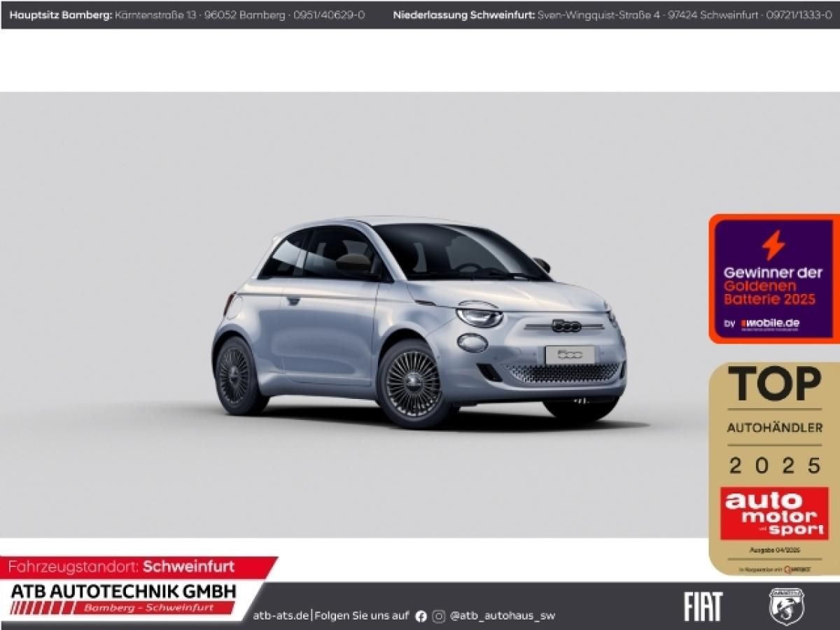 Fiat 500e 42kWh ICON + Komfortpaket Apple CarPlay Klimaautom Leasing
