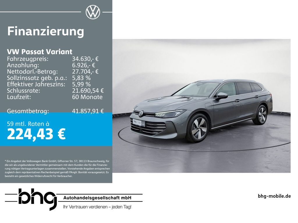 Volkswagen Passat Variant 1.5 eHybrid Business Mode3 AHK Tr Leasing