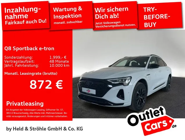 Audi Q8 e-tron Sportback S-Line 50 qu 21 AHK HuD PANO