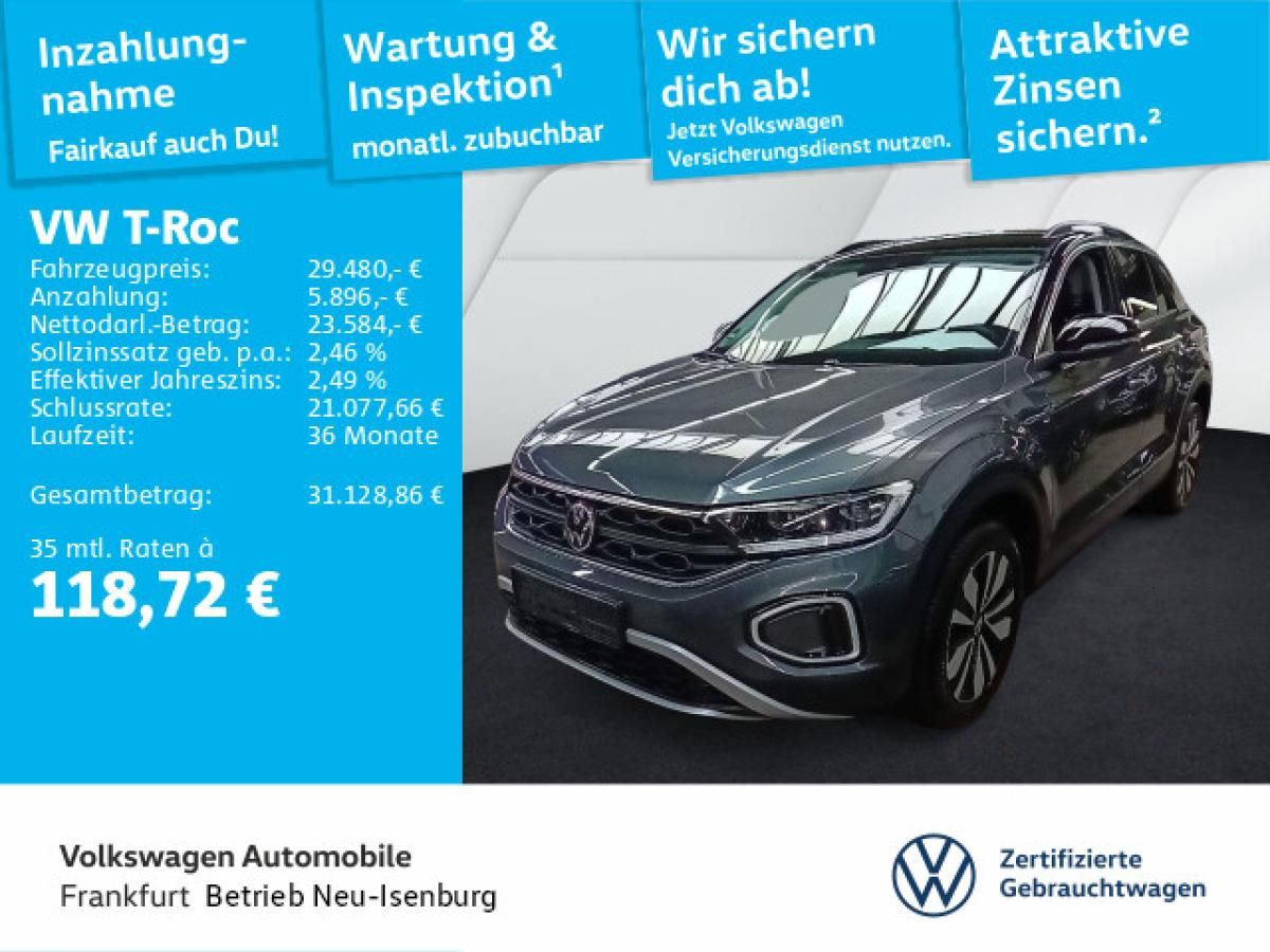 Volkswagen T-Roc 2.0 TDI DSG Goal Navi AHK Spurwechselassistent Rückfahrkamera DAB+ Leasing