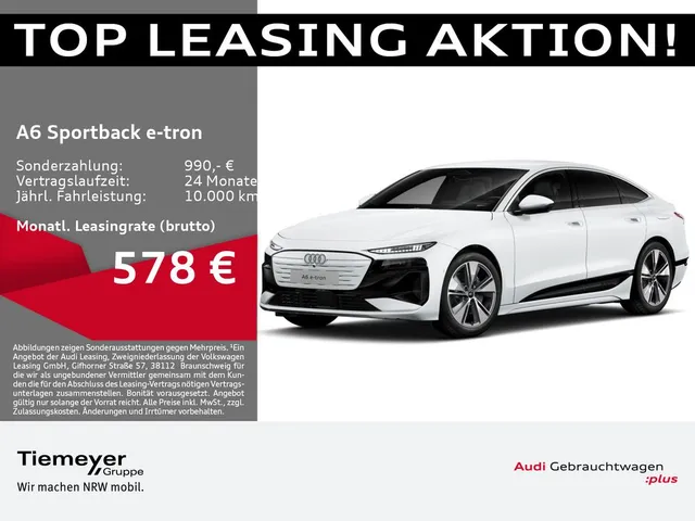Audi A6 e-tron Sportback Q AHK 360 HuD LUFT LM20 BuO