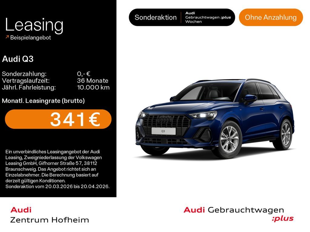 Audi Q3 35 TFSI S line S tro*Pano*LED*Virtual*Navi+*K Leasing