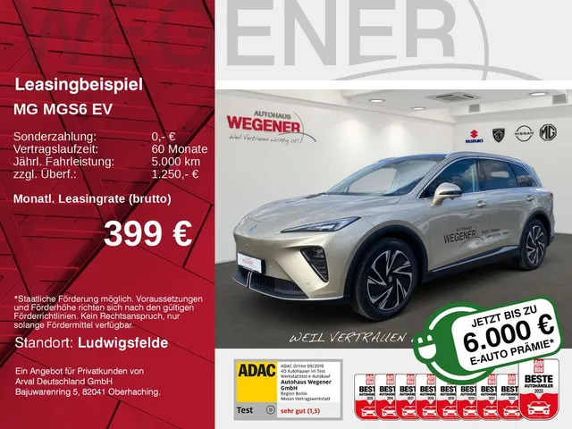 MGS6 EV Luxury RWD*HUD*360*PANO*Sitzklima*Ambi*