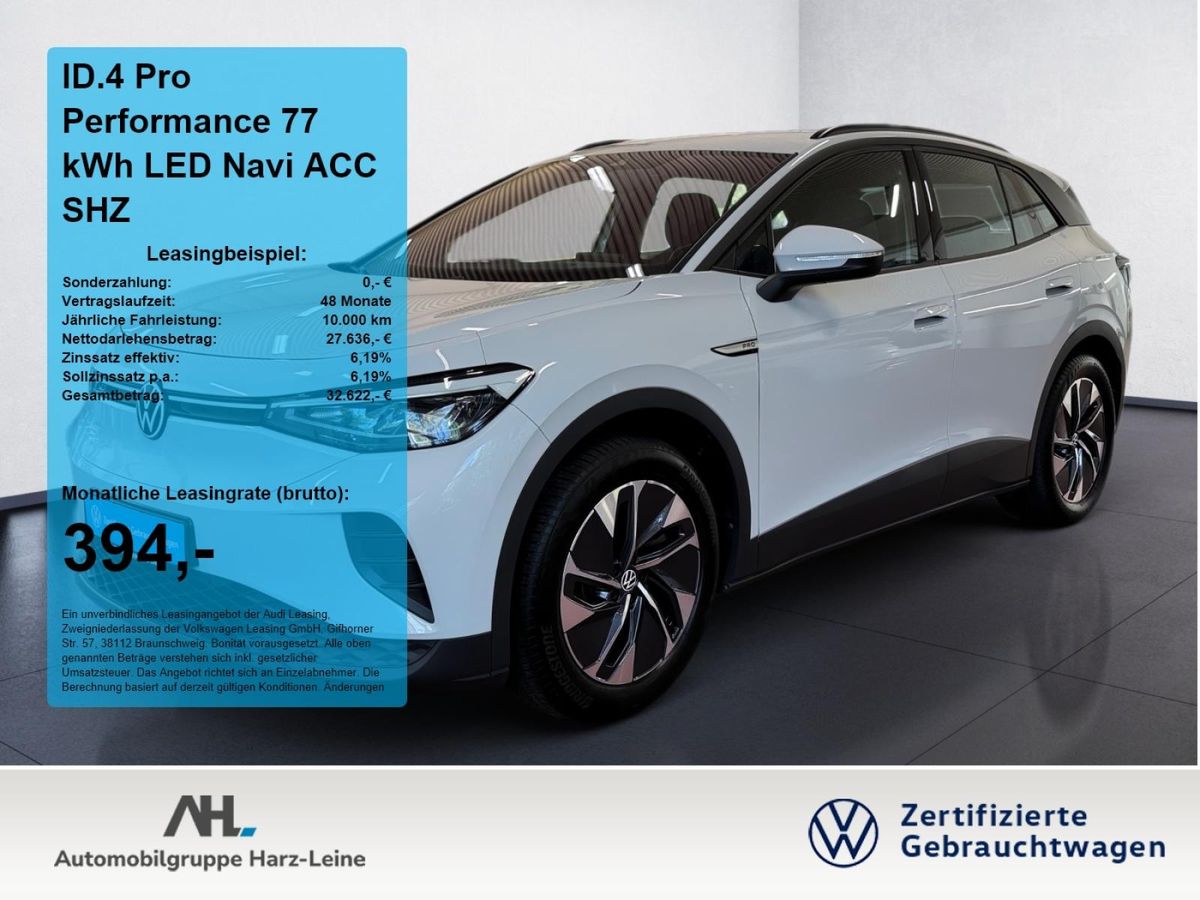 Volkswagen ID.4 Pro Performance 77 kWh LED Navi ACC SHZ ACC Leasing
