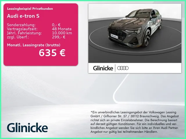 Audi e-tron S qu. Pano LED LM 22" 360° Navi ACC Leder