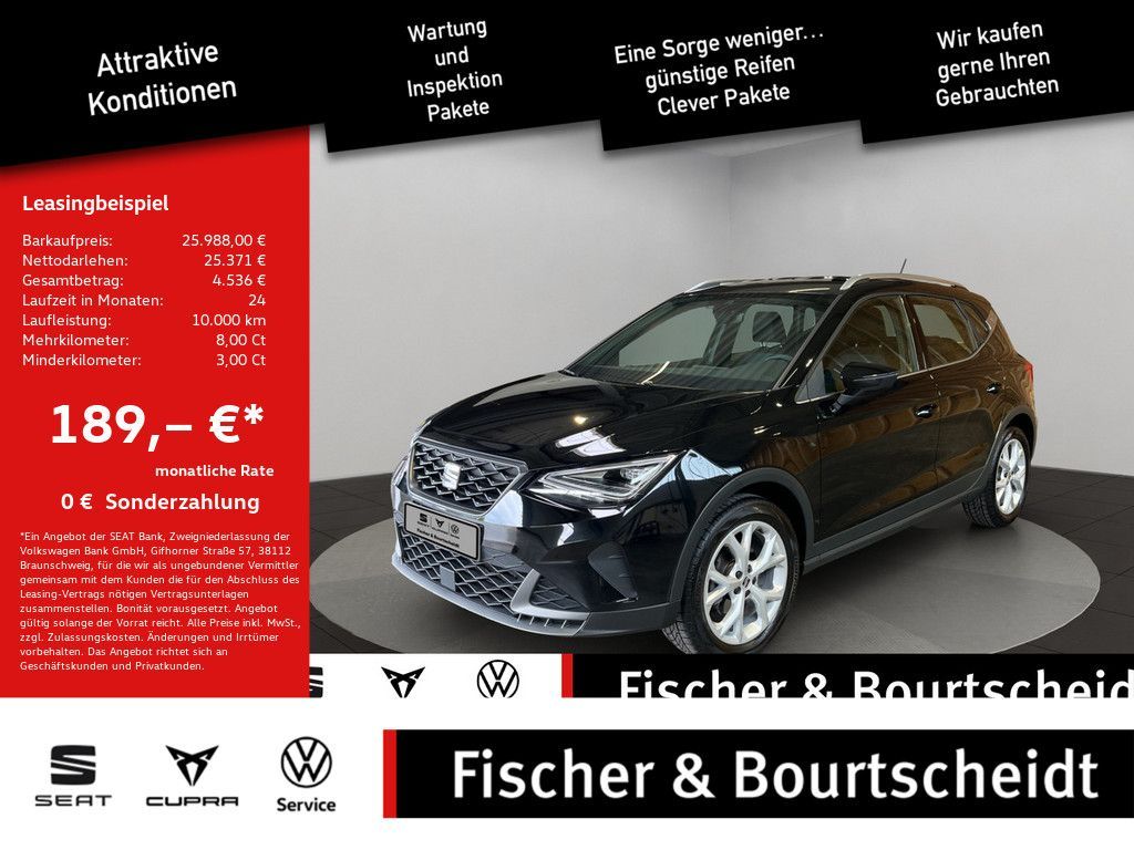 Seat Arona 1.5 TSI FR KAMERA NAVI AHK ACC FACEL. LED Leasing