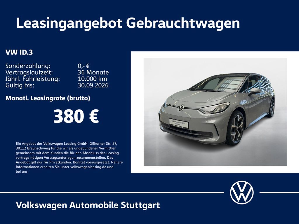 Volkswagen ID.3 Pro Navi Kamera Tempomat Leasing