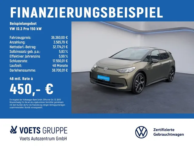 Volkswagen ID.3 Pro 150 kW TRAVELASSIST+KEYLESS+IQ.DRIVE