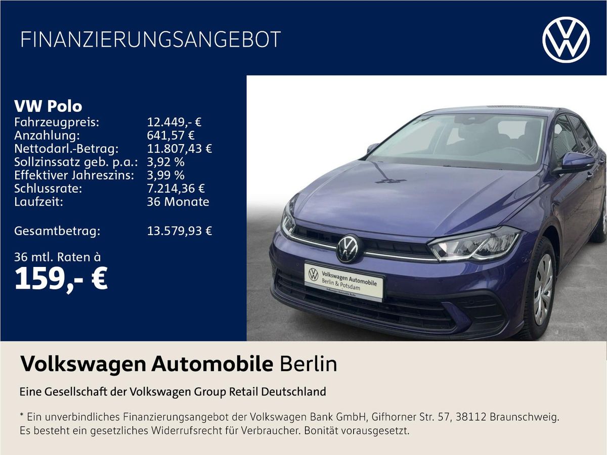 Volkswagen Polo 1.0 TSI Life Climatronic LED SHZ PDC Leasing
