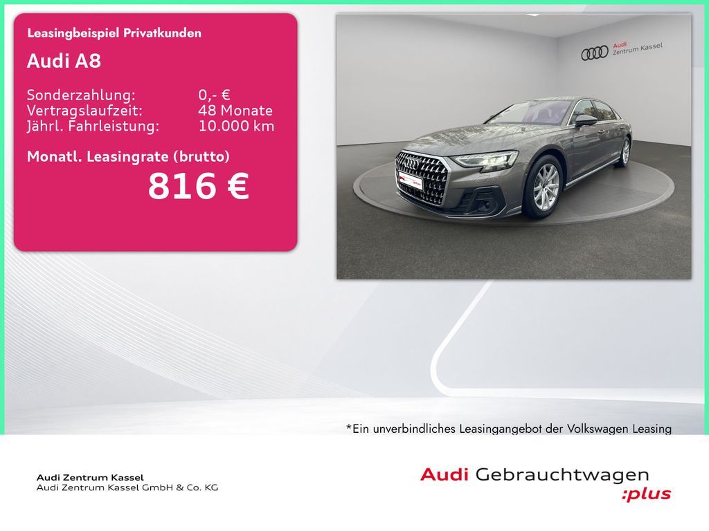 Audi A8 Lang 50 TDI quattro Matrix HuD StandHZG 360° Leasing