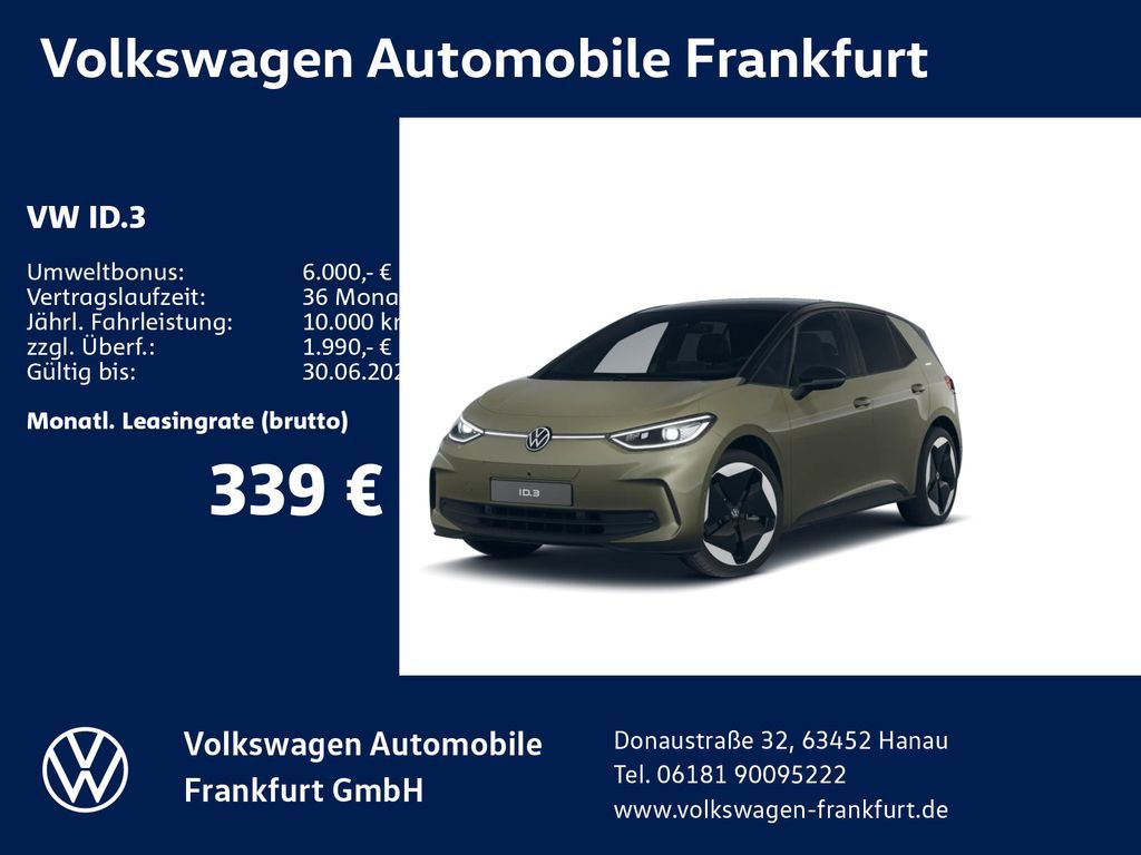 Volkswagen ID.3 Pro S 170 kW (231 PS) 79 kWh 1-Gang -Automa Leasing