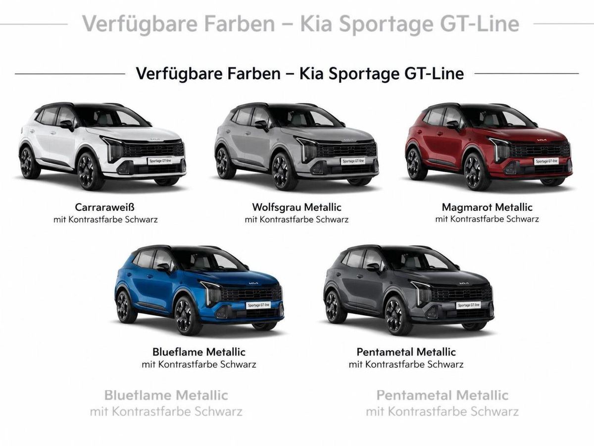 Kia Sportage GT-Line Automatik ink. P3, P4 & P5 Leasing