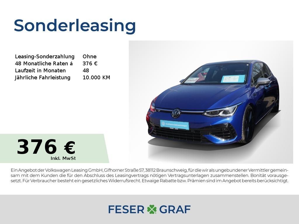 Volkswagen Golf 8 R 2.0 TSI 4M CarPlay H+K Matrix Pano RüKa Leasing